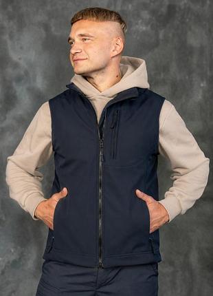 Жилет urban softshell на флісі синій