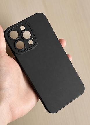 Новий матовий чорний чохол для iphone 15 pro max з захистом камер "pro camera"