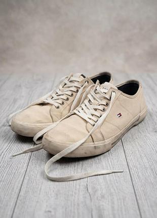 Кеди tommy hilfiger текстильні бежеві uk 11 (45-46)