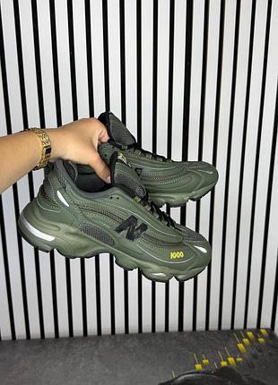 Стильні кросівки new balance 1000 khaki/dark olivine