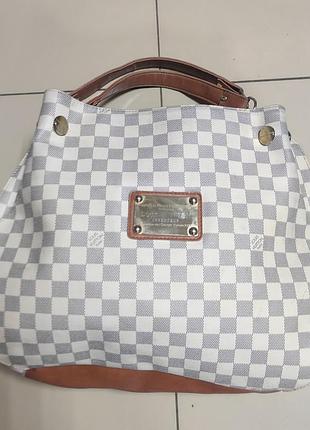 Жіноча сумка в стилі louis vuitton damier azur