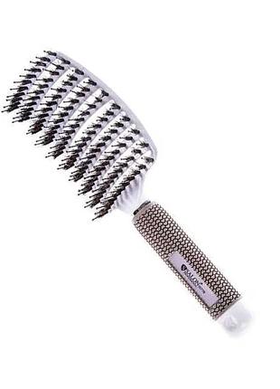 Продувная изогнутая расческа salon professional массажная комбинированная (0077b)