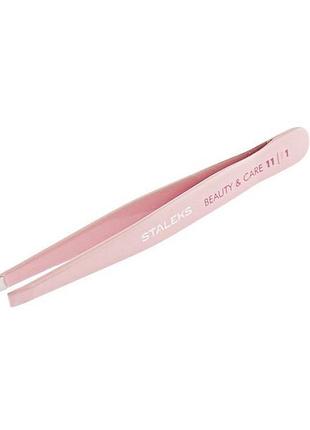 Пінцет для брів staleks beauty & care 11 type 1 (широкі прямі кромки) tbc-11/1