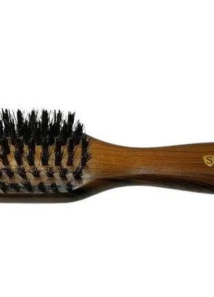 Расческа щетка salon professional 1778 fm натуральный ворс щетина, деревянный корпус