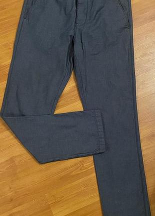 Чоловічі бавовняні штани чінос review chino struc navy (оригінал, розмір m)