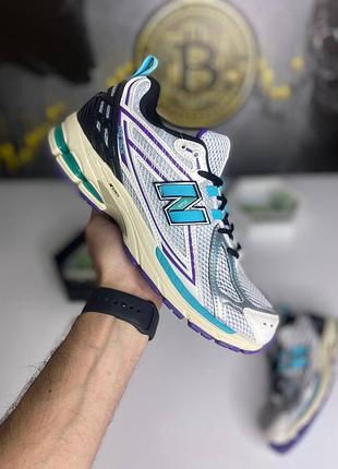 Стильні кросівки new balance 1906r white blue black.