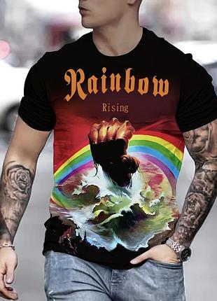 Чоловіча футболка у стилі хард-рок для прихільників гурту rainbow