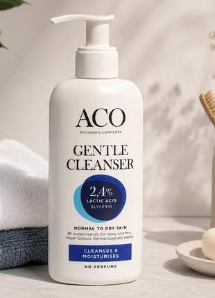 Aco gentle cleanser - нежный очищающий гель с молочной кислотой 2.4%, 300 мл