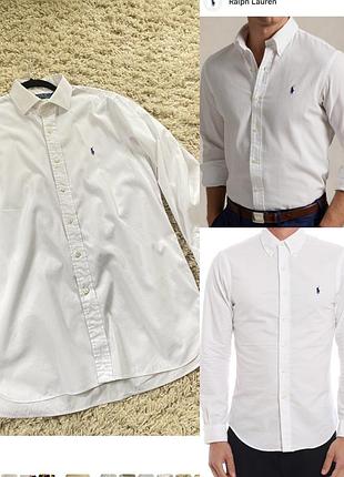 Базова біла чоловіча сорочка polo ralph lauren ,p.m-l зріст 175