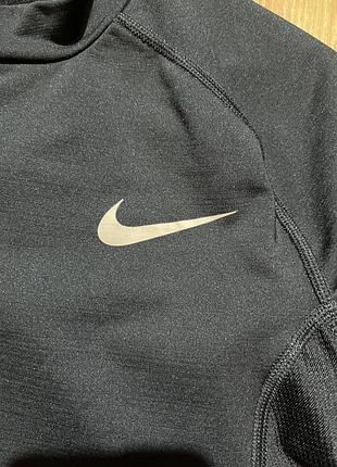 Лонгслів nike pro чорний, розмір m 3