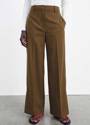 Штани вільного крою з розрізами zw collection від zara