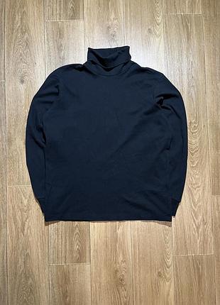 Лонгслів uniqlo з високим горлом, чорний, розмір m