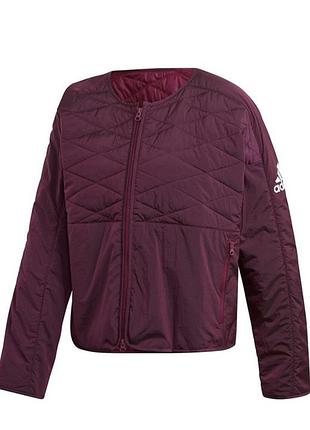 Куртка демісезонна adidas z.n.e. padded jacket оригінал оверсайз  s m l xl бордова / фіолетова стьобана