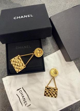 Винтажные клипсы chanel оригинал