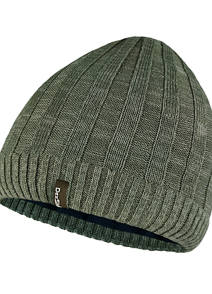 Водонепроникна шапка dexshell heathered rib knit beanie, onesize (56-58 см), хакі