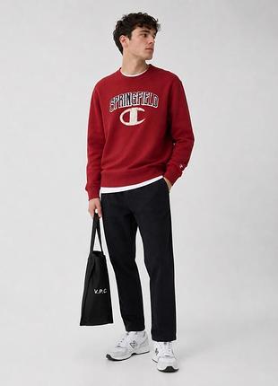 Утеплений світшот чоловічий champion m xl (12345776-10) темно-червоний