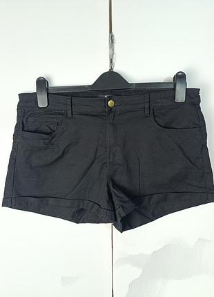 Шорты короткие женские черные h&amp;m, размер 48-50