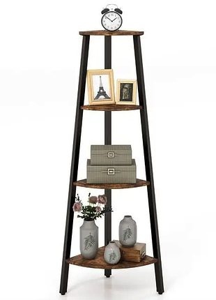 Етажерка costway leo кутова в стилі loft