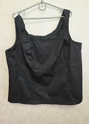 Стильная черная хлопковая майка (балта) р.26 (60) (3xl-4xl)