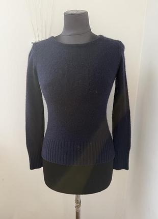 Темно-синій базовий светр із 100% чистого кашеміру, розмір s-m (pure cashmere)