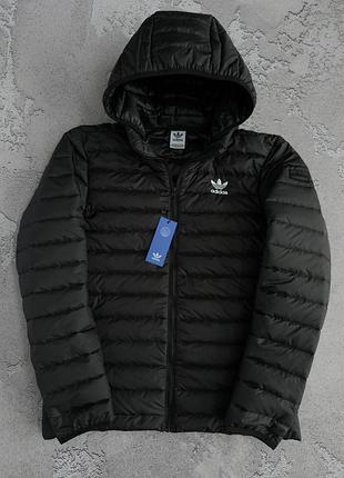 Куртка чоловіча чорна стьобана adidas originals! мужская куртка стеганная демисезонная adidas! материал плащевка! куртка осень-весна! размеры s-3xl!