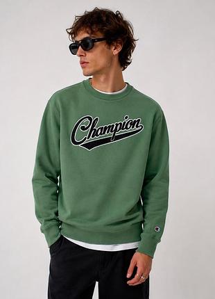 Утеплений світшот champion xs (12345776-10) зелений однотонний