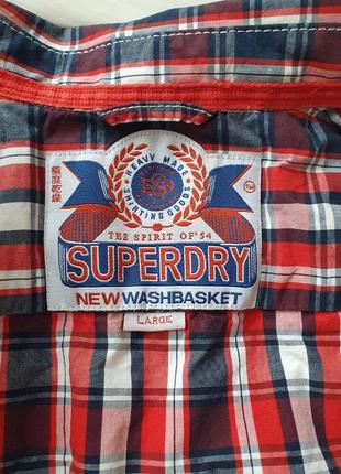 Сорочка в клітку superdry (короткий рукав)2 фото