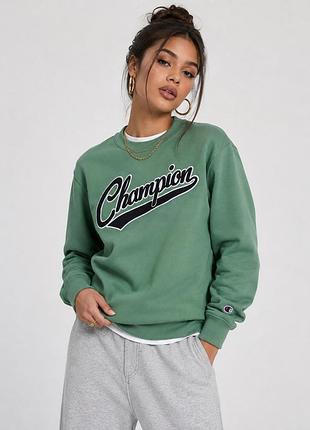 Утеплений світшот champion xs (12345776-10) зелений однотонний