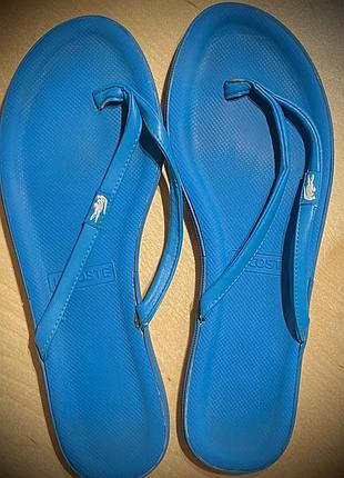 Вьетнамки lacoste (ярко-голубые)