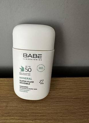 Babe laboratorios mineral super fluid spf 50, 50 мл
