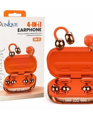 Наушники 2в1 unique un-01 bluetooth 6.0 с anc hi-fi и ipx5