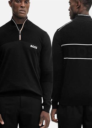 Hugo boss xxl 2xl черная трикотажная кофта свитер