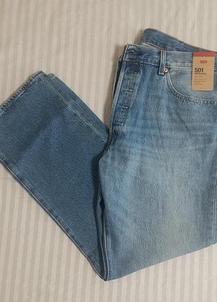 Levi's 501 original - оригинальные мужские джинсы, светло-голубые w38 l30