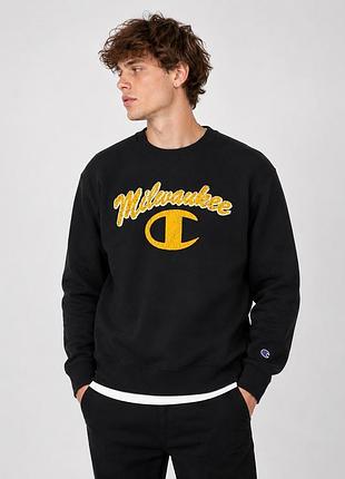 Свитшот мужской утепленный champion m xxl черный с оранжевым (12345776-10)