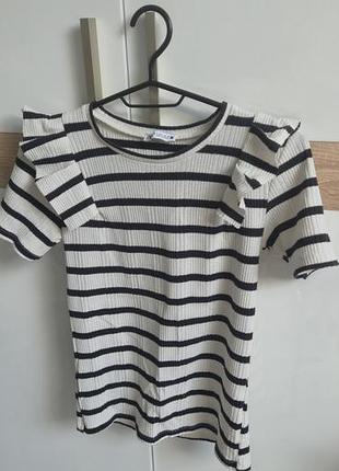 Футболка zara в смужку , s