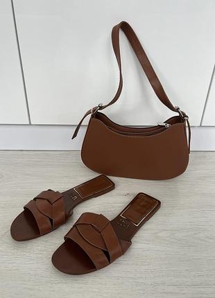 Набір сумочка та шльопки zara