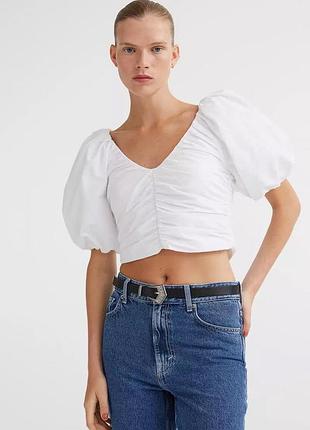 Білий топ h&m