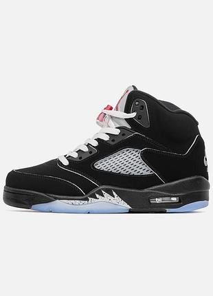 Nike air jordan 5 black metallic blue