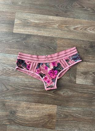 Жіночі трусики в сіточку бразиліани pink victoria’s secret розмір м
