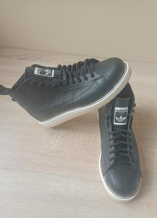 Кожаные ботинки кроссовки adidas originals superstar boot (37.5 / 23 см) оригинал