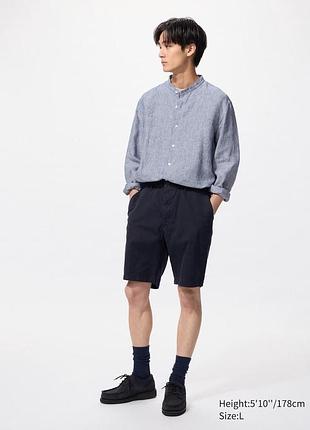 Шорти чiнос uniqlo темно-сині chino shorts