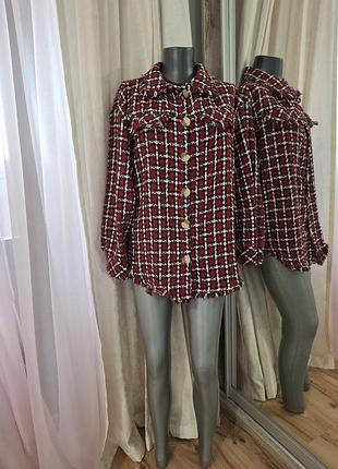 Стильная с бахромой рубашка 👕 жакет