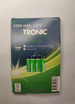Набор аккумуляторных батареек aaa бренда tronic