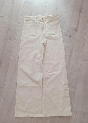 Молочні джинси wide leg від h&m на 9-10років