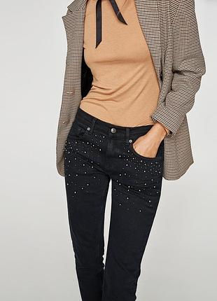 Джинси з намистинами zara