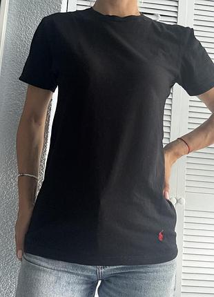 Чорна футболка polo ralph lauren