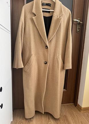Пальто жіноче zara бежеве