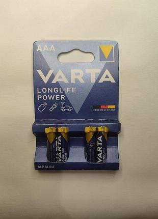Набір алкалінових батарейок aaa бренду varta