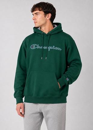 Худи утепленное мужское champion 2xl зеленое однотонное (12345812-10)