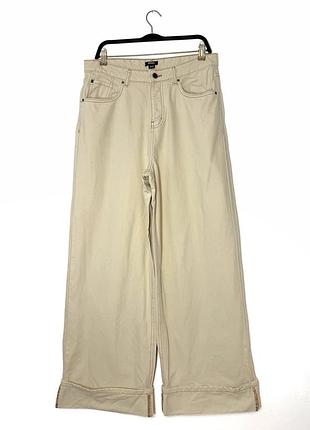 Бежевые широкие джинсы nasty gal wide leg